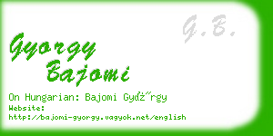 gyorgy bajomi business card